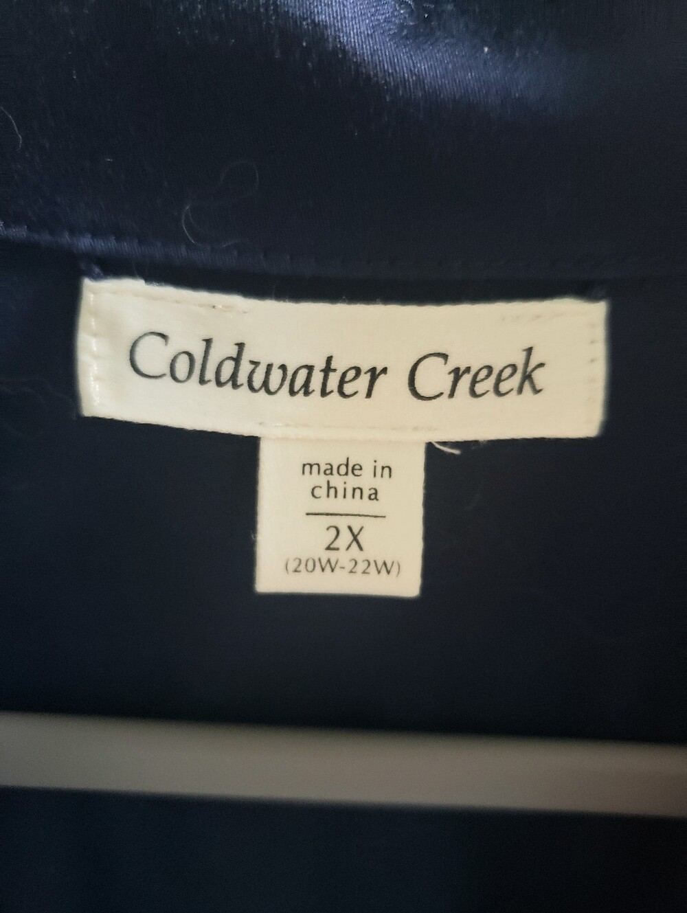 Coldwater Creek Double-Layer Cotton Blouse Plus 2X - Picture 9 of 13